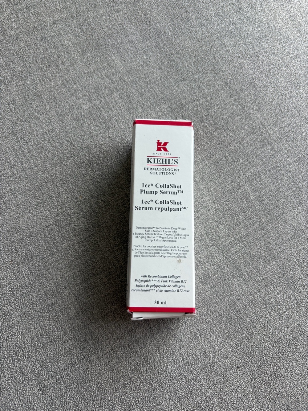 Kiehl's Ice* CollaShot Plump Serum — White & Red Packaging